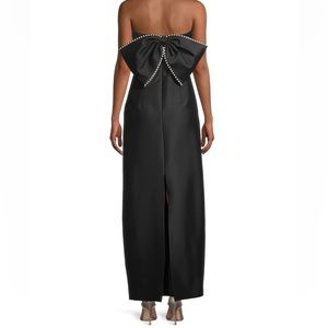 Black Strapless Gown w Bow - Sachin & Babi - Never Worn
